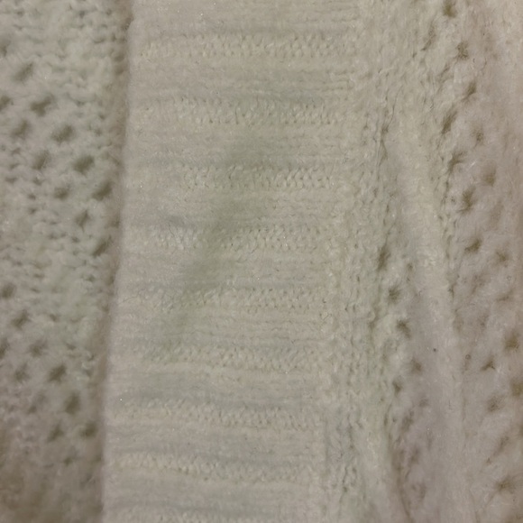 Gap Kids - wool blend knit - open front cream sweater - Picture 2 of 3